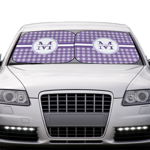 Gingham Print Car Sun Shades - IN CONTEXT
