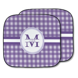 Gingham Print Car Sun Shade - Two Piece (Personalized)