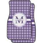 Gingham Print Car Floor Mats (Front Seat) (Personalized)