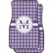 Gingham Print Car Floor Mats (Front Seat) (Personalized)