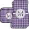 Gingham Print Car Floor Mats Set - 2 Front & 2 Back (Personalized)