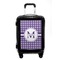 Gingham Print Carry On Hard Shell Suitcase - Front