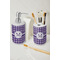 Gingham Print Ceramic Bathroom Accessories - LIFESTYLE (toothbrush holder & soap dispenser)