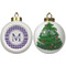 Gingham Print Ceramic Christmas Ornament - X-Mas Tree (APPROVAL)
