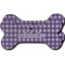 Gingham Print Ceramic Dog Ornament - Front & Back w/ Name and Initial
