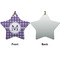 Gingham Print Ceramic Flat Ornament - Star Front & Back (APPROVAL)