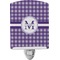 Gingham Print Ceramic Night Light (Personalized)