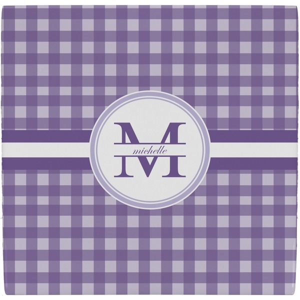 Custom Gingham Print Ceramic Tile Hot Pad (Personalized)