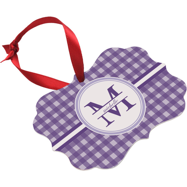 Gingham Print Christmas Ornament