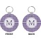 Gingham Print Circle Keychain (Front + Back)
