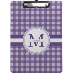 Gingham Print Clipboard (Letter Size) (Personalized)