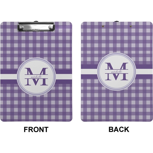 Gingham Print Clipboard (Letter) (Front + Back)