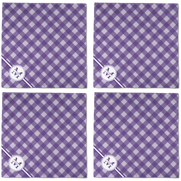 Gingham Print Cloth Napkins - Personalized Dinner (APPROVAL) Set of 4