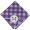 Gingham Print Cloth Napkins - Personalized Dinner (Folded Four Corners)