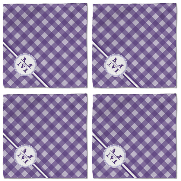 Gingham Print Cloth Napkins - Personalized Lunch (APPROVAL) Set of 4