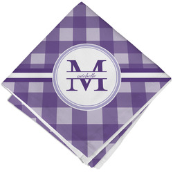 Gingham Print Cloth Napkin w/ Name and Initial