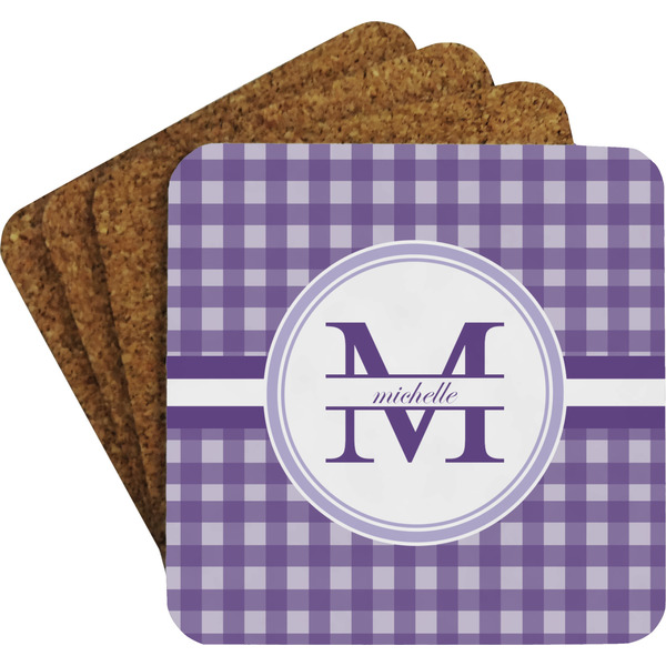 Gingham Print Coaster Set (Personalized)