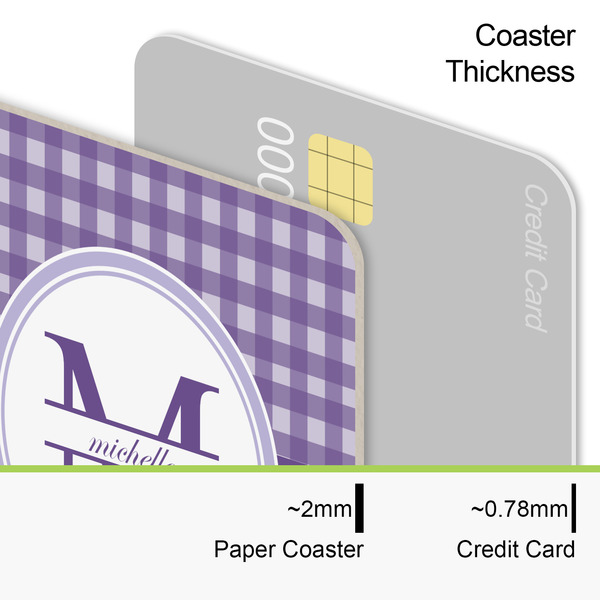 Gingham Print Coaster Thickness