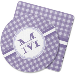Gingham Print Rubber Backed Coaster (Personalized)