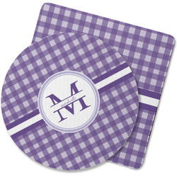 Gingham Print Rubber Backed Coaster (Personalized)