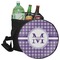 Gingham Print Collapsible Personalized Cooler & Seat