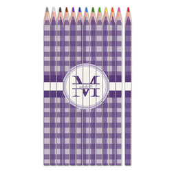 Gingham Print Colored Pencils (Personalized)