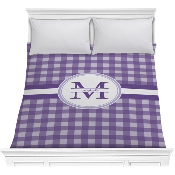 Custom Gingham Print Comforter - Full / Queen (Personalized)