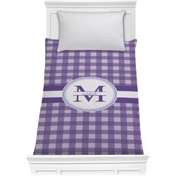 Gingham Print Comforter - Twin (Personalized)