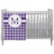 Gingham Print Crib Comforter / Quilt (Personalized)