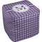 Gingham Print Cube Poof Ottoman (Top)