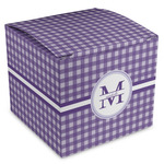 Gingham Print Cube Favor Gift Boxes (Personalized)