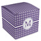 Gingham Print Cube Favor Gift Box - Front/Main