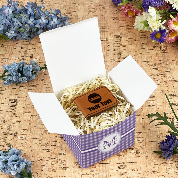 Gingham Print Cubic Gift Box - In Context