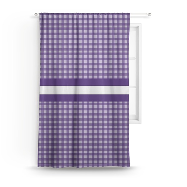 Custom Gingham Print Curtain - 50"x84" Panel