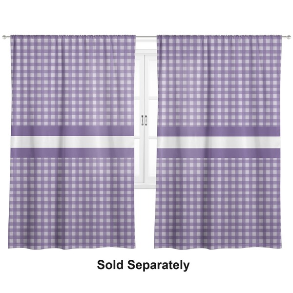 Custom Gingham Print Curtain Panel - Custom Size
