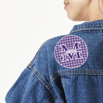 Gingham Print Twill Iron On Patch - Custom Shape (Personalized)