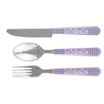 Gingham Print Cutlery Set (Personalized)