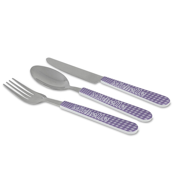 Gingham Print Cutlery Set - MAIN