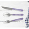 Gingham Print Cutlery Set - w/ PLATE
