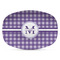 Gingham Print Plastic Platter - Microwave & Oven Safe Composite Polymer (Personalized)