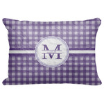 Gingham Print Decorative Baby Pillowcase - 16"x12" w/ Name and Initial