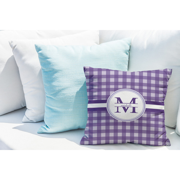Gingham Print Decorative Pillow Case - LIFESTYLE 2