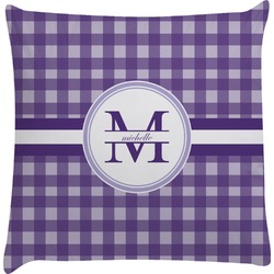 Gingham Print Decorative Pillow Case (Personalized)