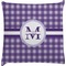 Purple Gingham Decorative Pillow Case (Personalized)