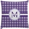 Gingham Print Decorative Pillow Case (Personalized)