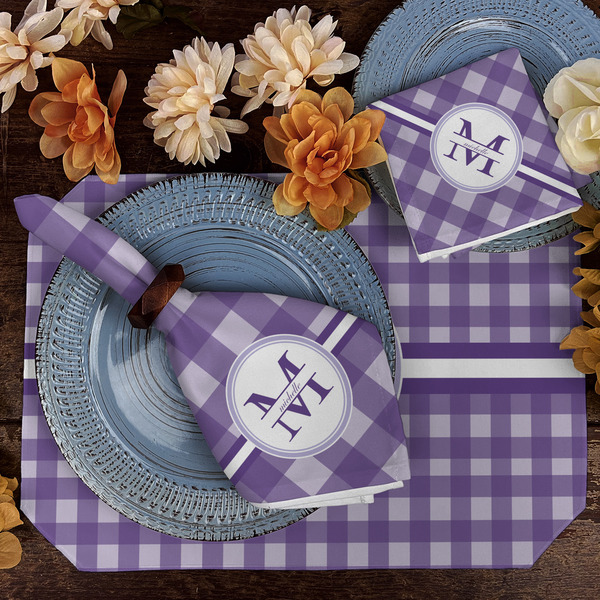 Gingham Print Dining Set