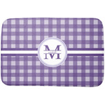 Gingham Print Dish Drying Mat w/ Name and Initial