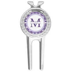 Gingham Print Golf Divot Tool & Ball Marker (Personalized)