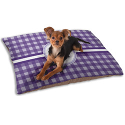 Gingham Print Dog Bed - Small w/ Name and Initial