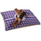 Gingham Print Dog Bed - Small LIFESTYLE